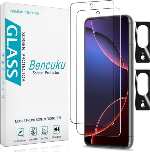 [2+2 Pack] واقي الشاشة لـ Google Pixel 7 مع واقي عدسة الكاميرا ، والزجاج المقسّر 9H ، ودعم بصمات الأصابع ، ومكافحة الخدش ، وخالية من الفقاعة in Kuwait