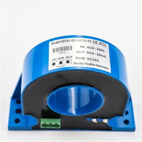 AACODLUL 4-20ma/0-10V AC/DC 0-500A Current Transmitter Ampere Perforation Din-Type Current Transducer DC12-28V(0-5V Output,0-250A AC_45MM Closed) in Saudi Arabia