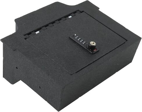 Center Console Safe Gun Safe ، Wasai Console Gun Vault Box متوافق مع RAM 1500/2500/3500 Laramie/Bighorn/Powerwagon 2019-2025 ، لا يناسب حامل الكأس مع غطاء ، قفل بصمات الأصابع مع مفتاح النسخ الاحتياطي. in Kuwait