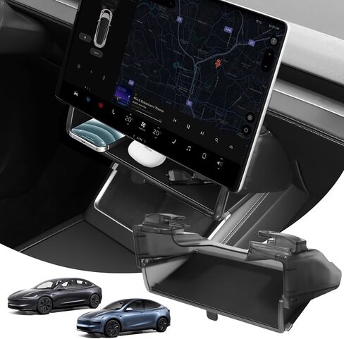 تحت مربع تخزين الشاشة لـ Tesla Cybertruck 2024 2025 ، صينية منظمات لوحة المعلومات المخفية المركزية مع بطانة مضادة للانزلاق ، إكسسوارات داخلية Cybertruck in Kuwait