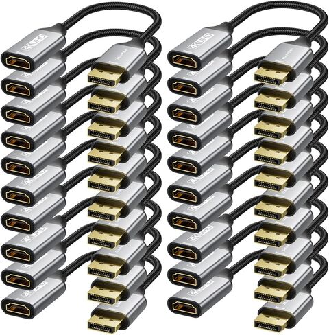 8K DisplayPort 1.4 to HDMI 2.1 Adapter with 4K 120Hz/ 8K 60Hz, Unidirectional DP to HDMI Cable Adapter, Display Port for AMD, NVIAID, Not Work with PS5/Xbox, No VRR Support in Kuwait