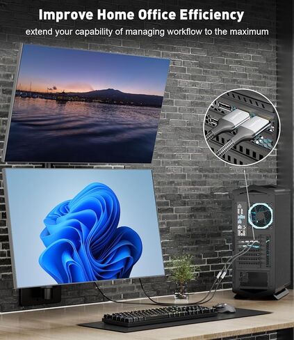 8K DisplayPort 1.4 to HDMI 2.1 Adapter with 4K 120Hz/ 8K 60Hz, Unidirectional DP to HDMI Cable Adapter, Display Port for AMD, NVIAID, Not Work with PS5/Xbox, No VRR Support in Kuwait