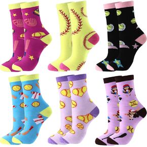 12 Pairs Volleyball Softball Socks for Women Funny Athletic Cotton Crew Socks Bulk Novelty Gifts for Team Player in Kuwait