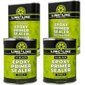 LIME LINE 2K EPOXY Primer Sealer ، مباشرة إلى السيارات المعدنية والصف الصناعي 2.1 VOC Light Gray (مجموعة جالون 1) in Kuwait