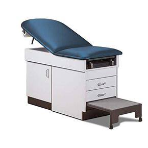 MSEC بواسطة كلينتون ، جدول امتحان ممارسة الأسرة مع البراز خطوة متكاملة ، قاعدة رمادية ، 72 "L x 31" H x 30 "W ، 400 رطل (أسود) in Kuwait