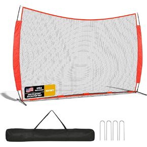 20x10ft Barricade Backstop Net ، Net Sports Barrier Netting ، شاشة حماية للبيسبول لاكروس لاكروس هوكي التدريب على الفناء الخلفي مع حقيبة حمل in Kuwait