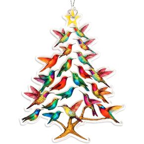 حلية عيد الميلاد الطائر الطائر ، حلي الطيور لشجرة عيد الميلاد ، ديكور معلق للباب ، الفناء ، في الهواء الطلق أو النوافذ ، هدايا الطائر الطنان للنساء ، فكرة تبادل الهدايا ، ديكور الحلي المنزلية in Kuwait