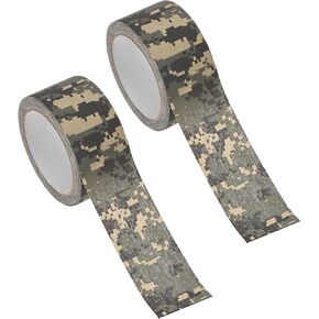 2.0in × 10.94yards شريط مموه يموه [2 لفة] - استخدام شريط كامو للاصق ذاتي الاستخدام المقاوم للارتداء للتخييم في الهواء الطلق - [غابة] شريط القطن السميك in Kuwait