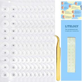 Ear Seeds Acupuncture Kit - 100 Pieces - Acupressure with Ears Seed, with Bonus Free Chart and Brass Acupressure Probe - for Balance & Wellness (Gold-100pcs) in Kuwait