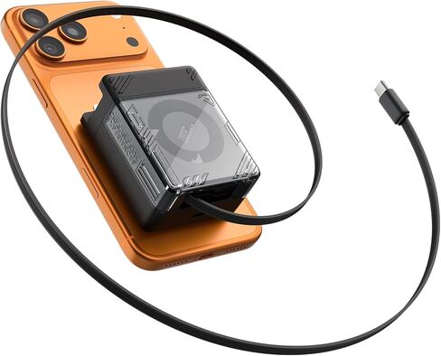 Nillkin 65W Charger USB C القابلة للسحب ، GAN 6 منفذ مزدوج مع 28.74 في كبل C-Charging Type C ، كتلة شاحن الهاتف القابلة للطي لـ iPhone 16/15 ، iPad ، MacBook ، Galaxy ، Fold ، Pixel ، Switch 2 in Saudi Arabia