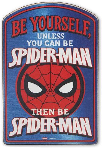 Marvel Spider-Man Upside Down Hanging Wood Wall Decor - I Am Amazing - Fun Spider-Man Sign for Movie Room or Kids' Bedroom in Saudi Arabia