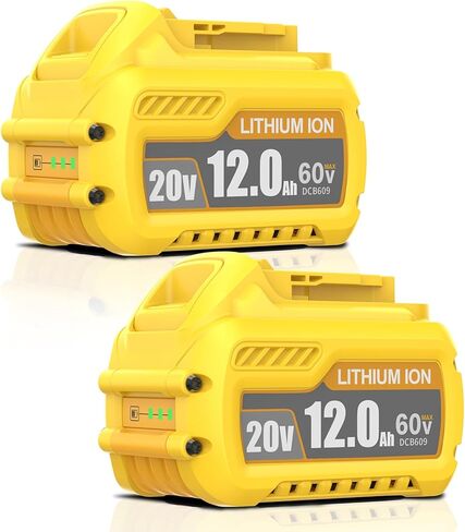 2Pack 9.0Ah Replacement Battery for Dewalt 20V 60V Max Flexvolt Batteries Compatible with Dewalt 20/60 Volt Lithium Battery DCB609 DCB606 DCB612 DCB200 DCB201 DCB203 DCB204 DCB206 DCB207 in Saudi Arabia