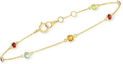 مجموعة نقية من قبل Ross-Simons 0.69 CT. T.W. سوار محطة متعددة الحجرات بالذهب الأصفر 14 كيلو طن in Saudi Arabia