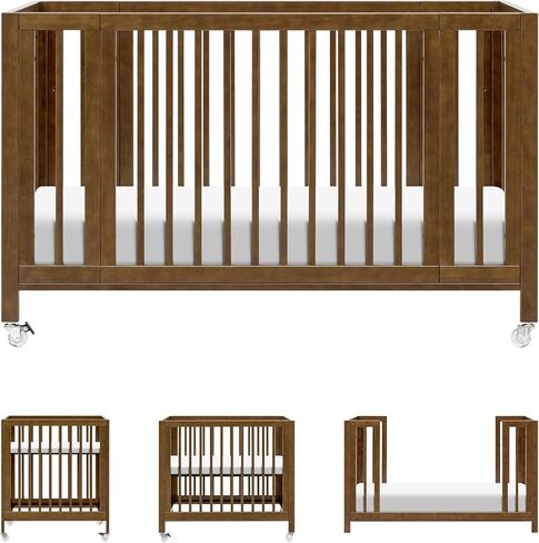 Babyletto Rolli 9 -in -1 سرير أطفال قابل للتحويل مع عجلات - يشمل مجموعات التحويل لل bassinet ، سرير قياسي ، سرير صغير ، سرير نهاري وسرير صغار - Greenguard Gold - 3 ارتفاعات قابلة للتعديل ، طبيعية مغسولة in Saudi Arabia