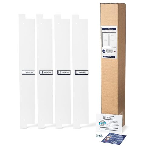 StallPlus Restroom Privacy Gap Guard | Improves Privacy in Restroom Stalls | Eliminates Gaps at Restroom Stall Doors & Corners | 4pack (White) in Kuwait