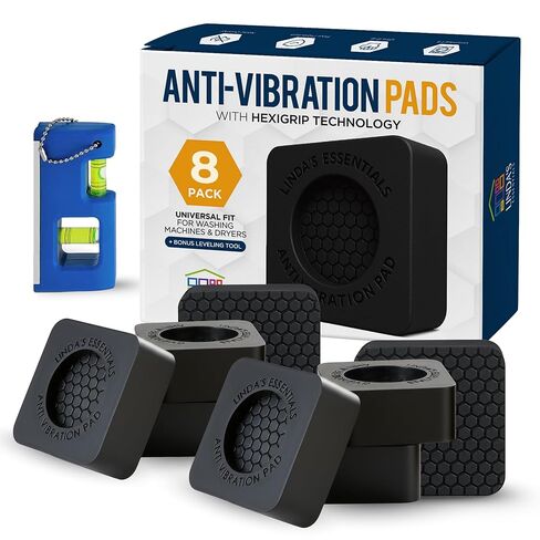 Anti Vibration Pads for Washing Machine and Dryer (Set of 4) - Universal Washer Anti Vibration Pads with HexiGrip™ - Washing Machine Accessories & Leveling Pads – Vibration Dampening Mat in Kuwait