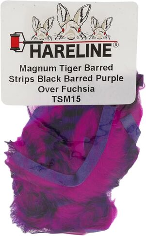 Hareline Magnum Tiger Barred Strips #14 Black Barred Chartreuse Over Fl Yellow in Saudi Arabia