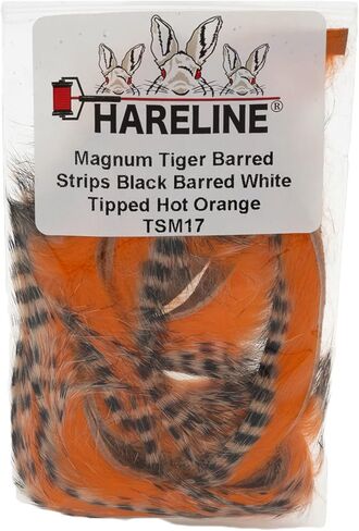 Hareline Magnum Tiger Barred Strips #14 Black Barred Chartreuse Over Fl Yellow in Saudi Arabia