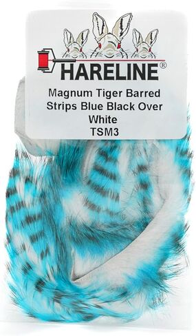 Hareline Magnum Tiger Barred Strips #14 Black Barred Chartreuse Over Fl Yellow in Saudi Arabia