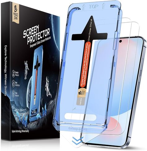 Magic John 3rd Gen تم ترقيته لـ iPhone 17 Screen Protector 6.5 Inch ، HD Clear ، Film مقسّن شاتر ، وعلم الغبار التلقائي ، وتثبيت خالي in Kuwait