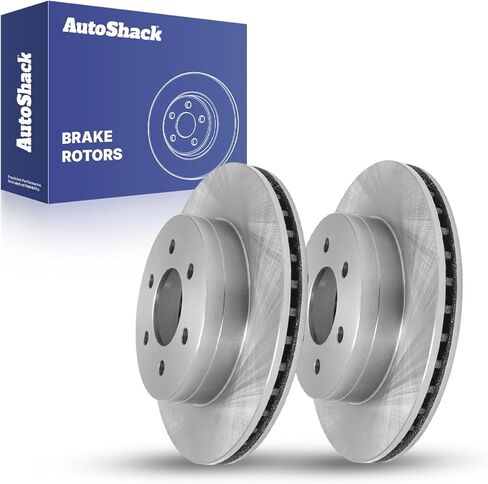 Autoshack Black Hat حفر ودوارات الفرامل المقطوعة من أدوات استبدال دوار الفرامل الأمامية لعام 1997-2002 دودج داكوتا 1998-2002 Durango 2.5L 3.9L 4.7L 5.2L 5.9L V6 V8 4WD RWD PR6384LR in Kuwait