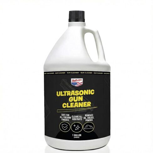 Ultrasonic Gun Cleaner Solution Concentrate + Free Cleaning Cloth | Makes 50 Gal. | Made in The USA | Gun Parts Cleaner for All Ultrasonic Machines | Highly Concentrated Firearm Cleaning Liquid in Kuwait