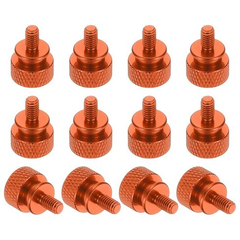 meccanixity 6 pcs 6#32 thumb thumb screup case case thement lounden chanen sced sloy aluminium for case pc ، orange in Saudi Arabia