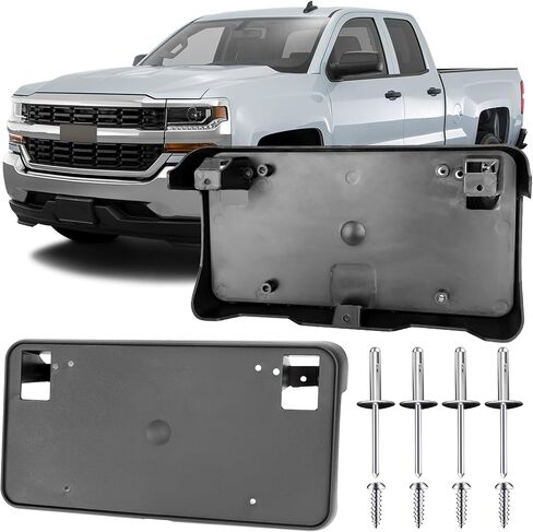 License Plate Bracket Accessories for Chevrolet Chevy Suburban 2015-2020, Suburban 3500 HD 2016-2019, Tahoe 2015-2020, Front Bumper License Plate Holder Replacement Frame Black Mount in Saudi Arabia
