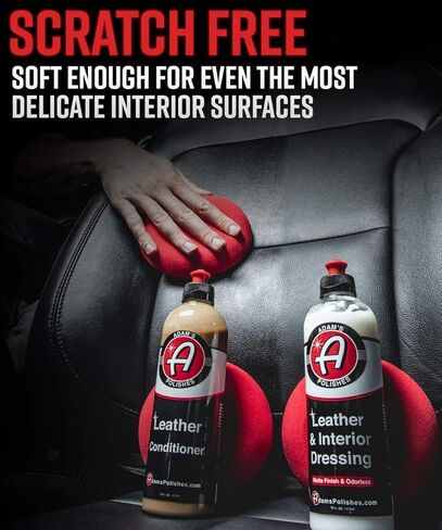 Adam's Polishes Premium Interior Dressing Applicators - for Use On Boat, Bike, RV, Auto Interior Car Accessories, Seats, Vinyl, Dashboard, Steering Wheel & More to Clean & Restore Color Back (2 Pack) in Saudi Arabia
