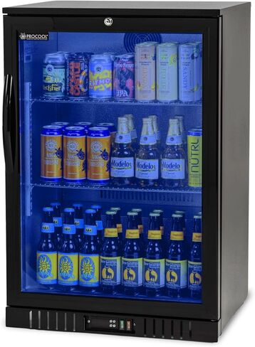 Procool 2-Door Counter Height Beverage Refrigerator - 36" Wide Energy Efficient Stainless Steel Bar Fridge With Glass Doors & LED Lighting - Commercial Back Bar Cooler in Kuwait