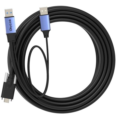 USB 3.0/3.2 Gen1 Long USB A إلى USB C كابل ، من الذكور إلى الذكور ، نقل البيانات - وظيفة مع رقاقة - مناسبة للكاميرات والطابعات. (5 جيجابايت في الثانية ، كابل أسود+قذيفة رمادية ، 65 قدمًا (20 مترًا)) in Kuwait