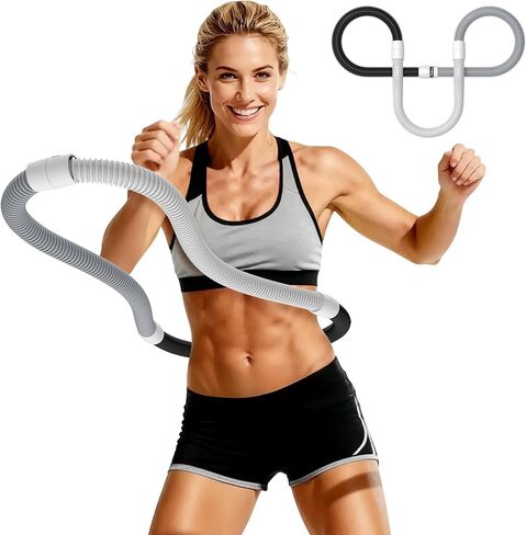 Weighted Soft Spring Hula Hoop for Adults – 3.3lb Foldable Fitness Hoop, Waist-Friendly Design, Portable Slimming Exercise Equipment for Home and Travel in Saudi Arabia