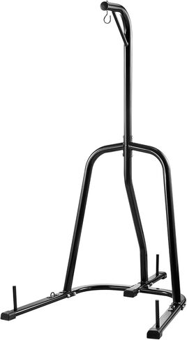 VEVOR Punching Bag Stand, Steel Heavy Duty Workout Training Equipment, Adjustable Height Boxing Punching Stand with Weighted Base, Holds Up to 140 lbs, Freestanding Sandbag Rack for Home Gym Fitness in Kuwait