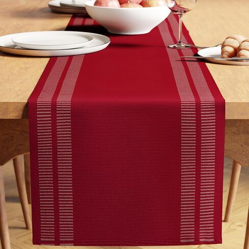 Encasa XO Dining Table Runner 13"x59" | Yarn Dyed Fine Ribbed Cotton | Solid Black | Machine Washable in Saudi Arabia