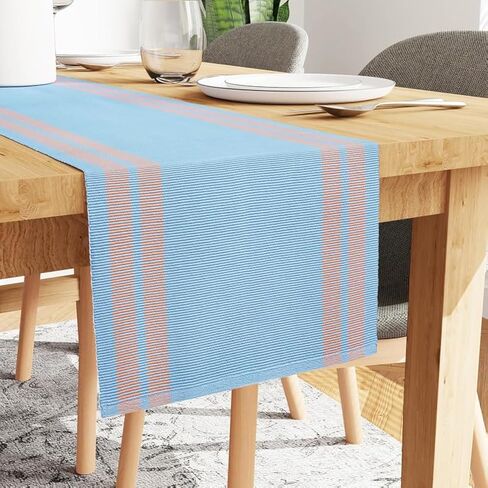 Encasa XO Dining Table Runner 13"x59" | Yarn Dyed Fine Ribbed Cotton | Solid Black | Machine Washable in Saudi Arabia