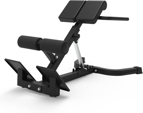 Dual Adjustable Roman Chair Back Extension Bench, 330Lbs Weight Capacity, Adjustable Back Exercise Machine for Core Strength and Back Pain Relief for Home Gym in Kuwait