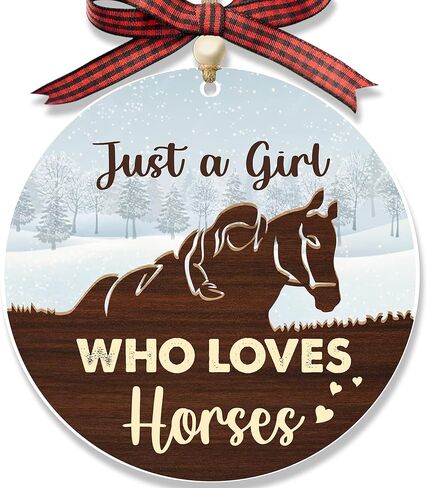 Horse Ornaments for Christmas Tree, Horse Gifts for Women, Girls, 2025 Horses Ornament, Acrylic Ornament, Christmas Decorations Clearance, Not a Carved Sculpture in Kuwait