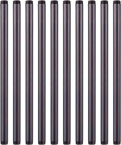 10 Pack 1 Inches x 6 Inches Black Malleable Steel Nipples Fitting, DIY Steampunk Industrial Vintage Style. in Saudi Arabia
