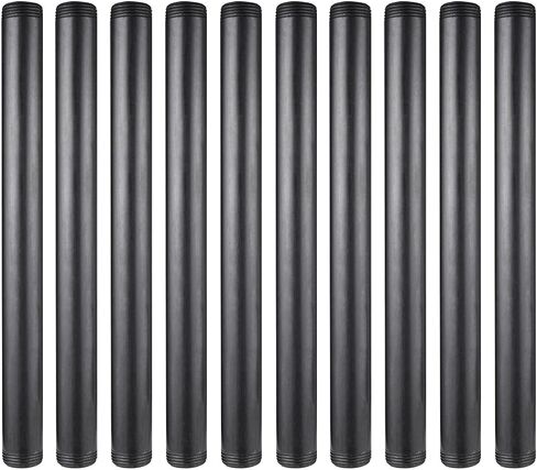 10 Pack 1 Inches x 6 Inches Black Malleable Steel Nipples Fitting, DIY Steampunk Industrial Vintage Style. in Saudi Arabia