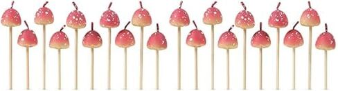 Genuine Fred Woodland Wicks, Set of 10 Mushroom Party Candles, Birthday Cake Candles, Cottagecore Aesthetic, Includes Two Sizes in Saudi Arabia