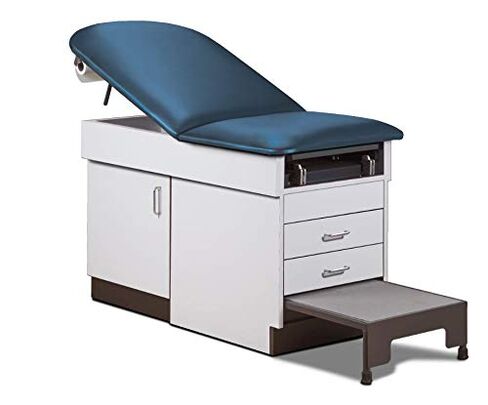 MSEC بواسطة كلينتون ، جدول امتحان ممارسة الأسرة مع البراز خطوة متكاملة ، قاعدة رمادية ، 72 "L x 31" H x 30 "W ، 400 رطل (أسود) in Kuwait