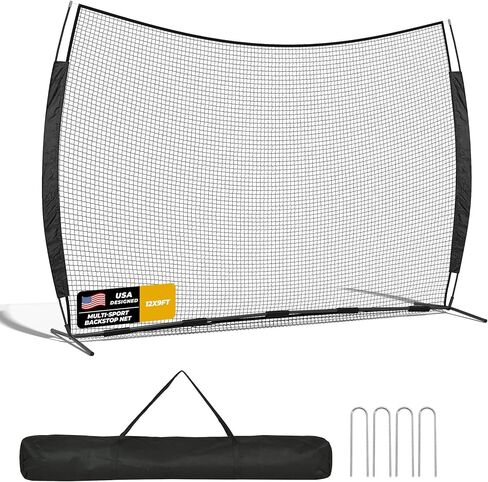 20x10ft Barricade Backstop Net, Ball Sports Barrier Netting, Protection Screen for Baseball Softball Lacrosse Soccer Hockey Training for Backyard with Carry Bag in Saudi Arabia