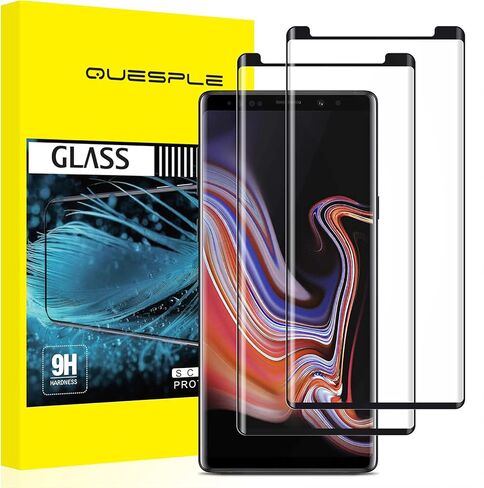 2 Pack Galaxy S9 Plus Screen Protector, Tempered Glass [3D Curved] [Full Coverage] [Anti Scratch][HD Clear] Screen Protector for Samsung Galaxy S9 Plus in Saudi Arabia