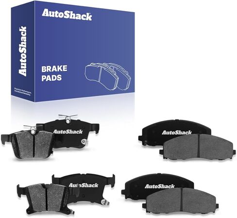 Autoshack 8PCS Pront and Grake Brake Set Place Place لعام 2017 2018 2018 2020 2021 2022 2023 Chrysler Pacifica 2020-2023 Voyager 3.6L V6 FWD BRK030218730 in Saudi Arabia