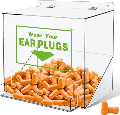 2 عبوة موزع سداد الأذن مع غطاء وجيب أمامي ، حامل أكريليك واضح لجدار الجدار تركيب توصيل الأذن تخزين لحضانة مكتب المصنع الصناعي ، 6 × 8 × 13 بوصة in Kuwait