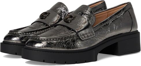 Coach Women's Leah Platform Loafer, Charcoal/Black, 6.5 in Saudi Arabia
