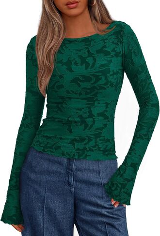 BTFBM Casual Long Sleeve Shirts Fall 2025 Going Out Tops for Women Trendy Floral Work Blouses Bodycon Tunics in Saudi Arabia