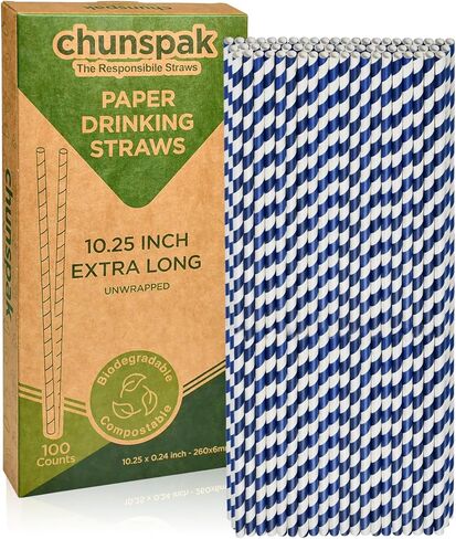 Biodegradable Pink Paper Straws for Drinking - 10 Inches Long, 0.24" Diameter, Pack of 100 in Saudi Arabia