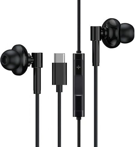 سماعات USB-C سلكية مع الميكروفون ، إلغاء الضوضاء ، التحكم في مستوى الصوت ، متوافقة مع Galaxy S25 S24 S23 S22 ، iPhone 16 15 ، Pixel هواتف in Kuwait