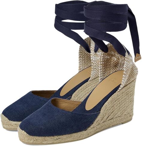 Castaner Women's Carina 60mm Wedge Espadrille Sandal ، Azul Oxford ، 8 in Kuwait